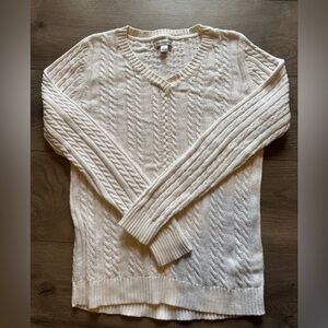 Croft&Barrow Cream Sweater Size S